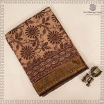 Vegan Ajrakh Saree - Light Brown SASVS37617