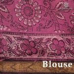Vegan Ajrakh Saree - Dark Onion Pink SASVS37618 - Image 3