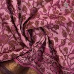 Vegan Ajrakh Saree - Dark Onion Pink SASVS37618 - Image 2