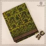 Vegan Ajrakh Saree - Green SASVS37620