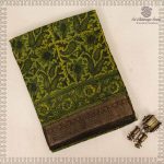 Vegan Ajrakh Saree - Green SASVS37621