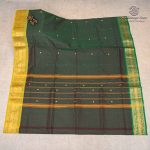 10 Yards Pure Cotton Sarees - Dark Green SASTC0037894 - Image 3