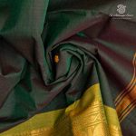 10 Yards Pure Cotton Sarees - Dark Green SASTC0037894 - Image 2
