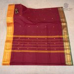 10 Yards Pure Cotton Sarees - Dark Maroon SASTC0037895 - Image 3