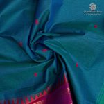 10 Yards Pure Cotton Sarees - Peacock Green SASTC0037896 - Image 2
