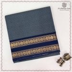 10 Yards Pure Cotton Sarees - Bluish Grey SASTC0037897