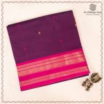 10 Yards Pure Cotton Sarees - Dark Purple SASTC0037901