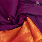 10 Yards Pure Cotton Sarees - Dark Purple SASTC0037901 - Image 2
