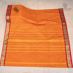 10 Yards Pure Cotton Sarees - Rust SASTC0037903 - Image 3