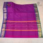 10 Yards Pure Cotton Sarees - Purple SASTC0037906 - Image 3