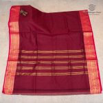 10 Yards Pure Cotton Sarees - Maroon SASTC0037907 - Image 3