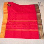 10 Yards Pure Cotton Sarees - Red SASTC0037909 - Image 3