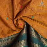 10 Yards Pure Cotton Sarees - Fenugreek SASTC0037911 - Image 2