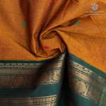 10 Yards Pure Cotton Sarees - Mustard Yellow SASTC0037915 - Image 2