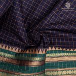 10 Yards Pure Cotton Sarees - Dark Royal Blue SASTC0037916 - Image 2