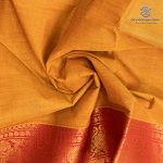 10 Yards Pure Cotton Sarees - Dark Fawn SASTC0037917 - Image 2