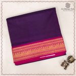10 Yards Pure Cotton Sarees - Dark Purple SASTC0037918