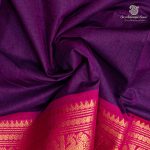 10 Yards Pure Cotton Sarees - Dark Purple SASTC0037918 - Image 2