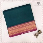 10 Yards Pure Cotton Sarees - Bottle Green SASTC0037919