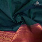 10 Yards Pure Cotton Sarees - Bottle Green SASTC0037919 - Image 2