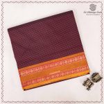 10 Yards Pure Cotton Sarees - Dark Brown SASTC0037920