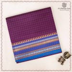 10 Yards Pure Cotton Sarees - Grape Purple SASTC0037921