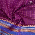 10 Yards Pure Cotton Sarees - Grape Purple SASTC0037921 - Image 2
