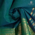 10 Yards Pure Cotton Sarees - Dark Green SASTC0037923 - Image 2