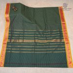 10 Yards Pure Cotton Sarees - Dark Green SASTC0037924 - Image 3