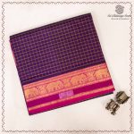 10 Yards Pure Cotton Sarees - Dark Purple SASTC0037925
