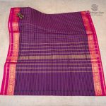 10 Yards Pure Cotton Sarees - Dark Purple SASTC0037925 - Image 3