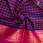 10 Yards Pure Cotton Sarees - Dark Purple SASTC0037925 - Image 2