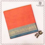 10 Yards Pure Cotton Sarees - Dual Shade Orange with Pink SASTC0037928