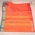 10 Yards Pure Cotton Sarees - Dual Shade Orange with Pink SASTC0037928 - Image 3
