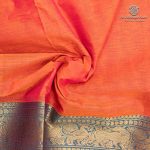 10 Yards Pure Cotton Sarees - Dual Shade Orange with Pink SASTC0037928 - Image 2