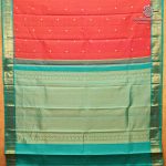 Pure Silk Sarees - Dual Shade Orange with Pink SASPS37939 - Image 4