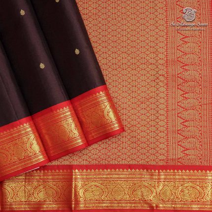 Pure Silk Sarees - Dark Brown SASPS37947