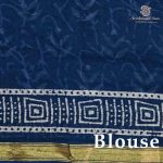 Printed Cotton Sarees - Indigo Blue SASC0037983 - Image 2