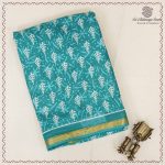 Printed Cotton Sarees - Aqua Blue SASC0037984