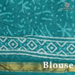 Printed Cotton Sarees - Aqua Blue SASC0037984 - Image 2