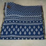 Printed Cotton Sarees - Indigo Blue SASC0037985 - Image 3