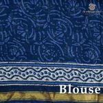 Printed Cotton Sarees - Indigo Blue SASC0037985 - Image 2