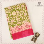 Printed Cotton Sarees - Parrot Green SASC0037993