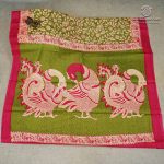 Printed Cotton Sarees - Parrot Green SASC0037993 - Image 3