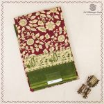 Printed Cotton Sarees - Burgundy SASC0037997