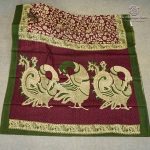 Printed Cotton Sarees - Burgundy SASC0037997 - Image 3
