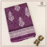 Printed Cotton Sarees - Dark Lilac SASC0038001