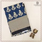 Printed Cotton Sarees - Dark Blue SASC0038005