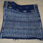 Printed Cotton Sarees - Indigo Blue SASC0038011 - Image 3