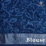 Printed Cotton Sarees - Indigo Blue SASC0038011 - Image 2